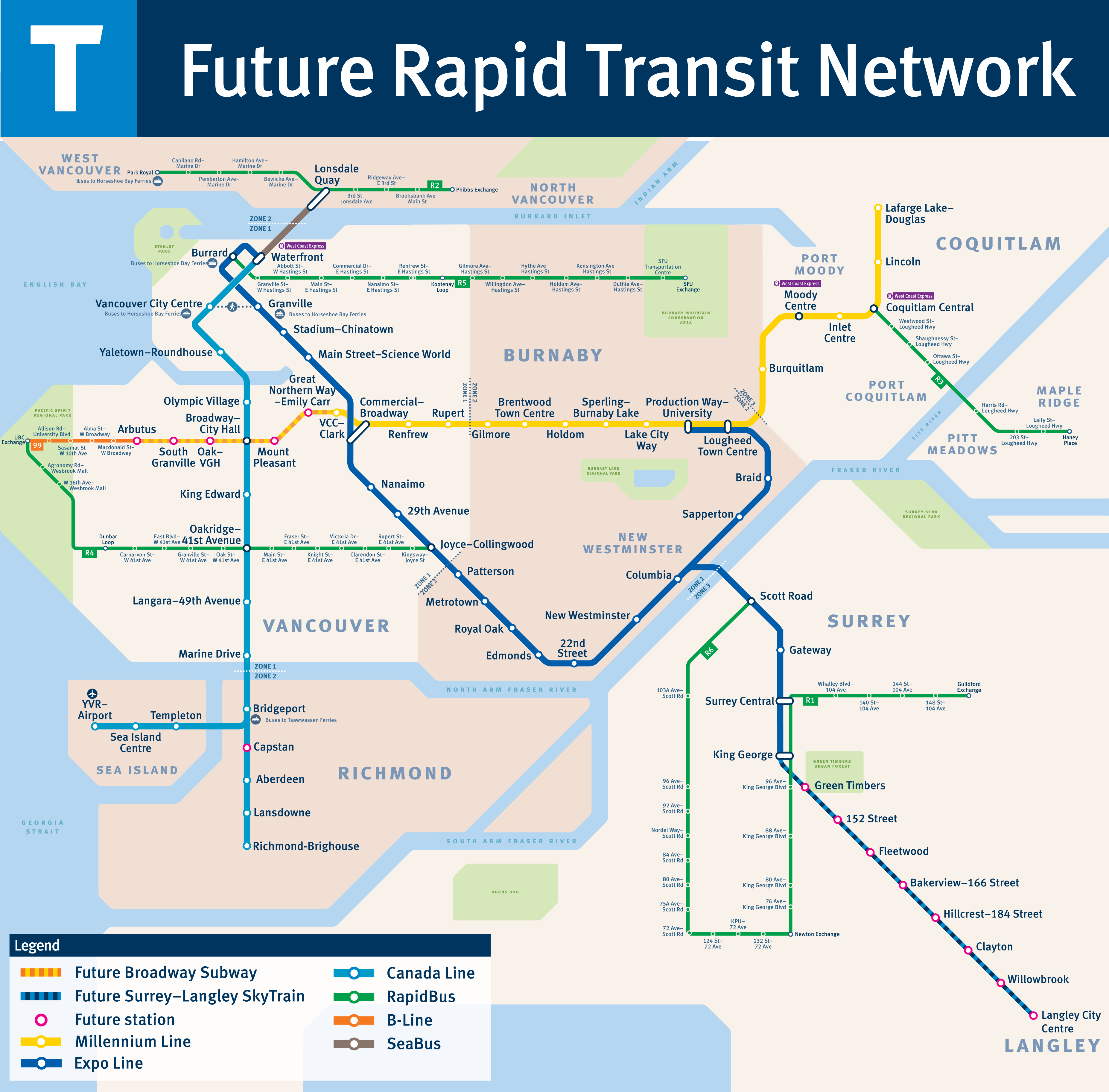 Maps Surrey Langley Skytrain