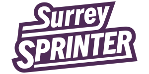 A logo that reads: Surrey Sprinter