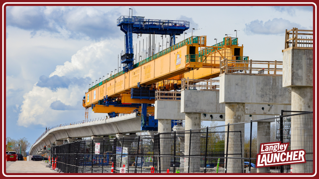 An image of the Langley Launcher launching gantry.
